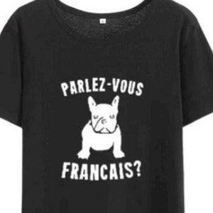 NEW Parlez vous French bulldog dog lover small b324 tshirt